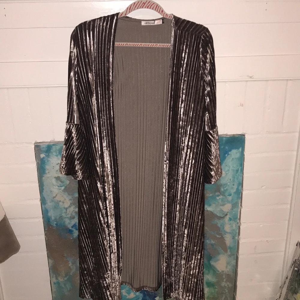 Velvet Trench Coat/Cardigan